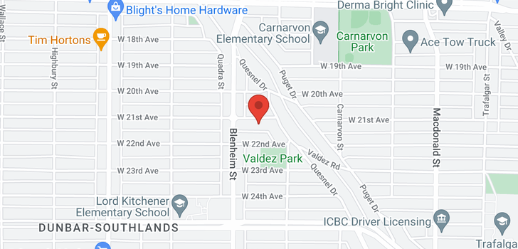 map of 3256 W 21ST AVENUE